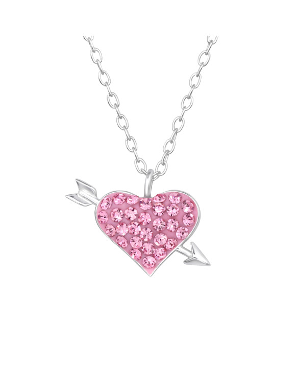 Strieborný náhrdelník srdce-313466-20
