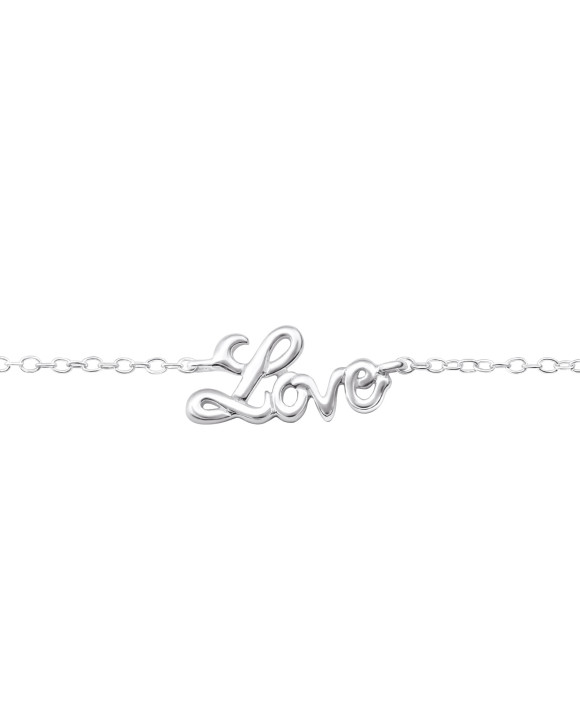 Strieborný náramok Love