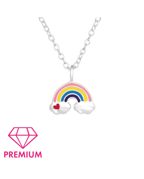 Detský strieborný náhrdelník dúha-294702-20