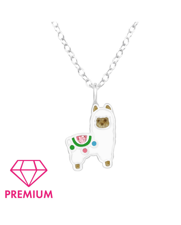 Detský strieborný náhrdelník lama-294698-20