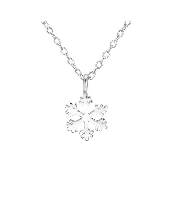 Strieborný náhrdelník Vianoce vločka-294839-20