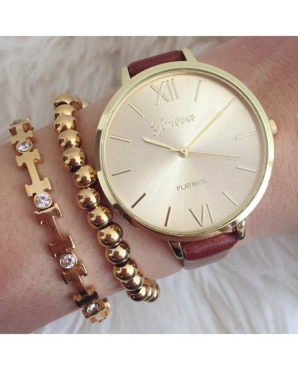 Dámske hnedé hodinky