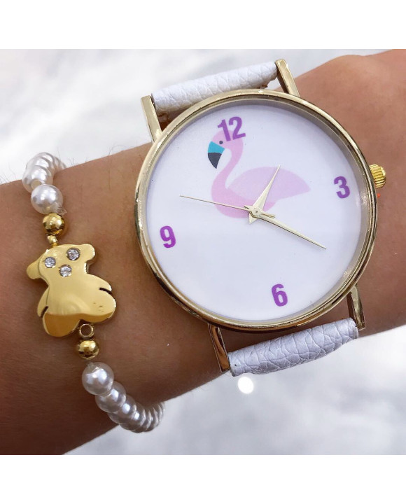 Dámske hodinky s plameniakom-165920-20