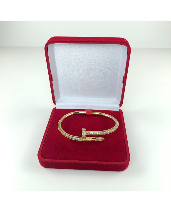 Dámsky oceľový náramok klinec pozlátený-281630-20