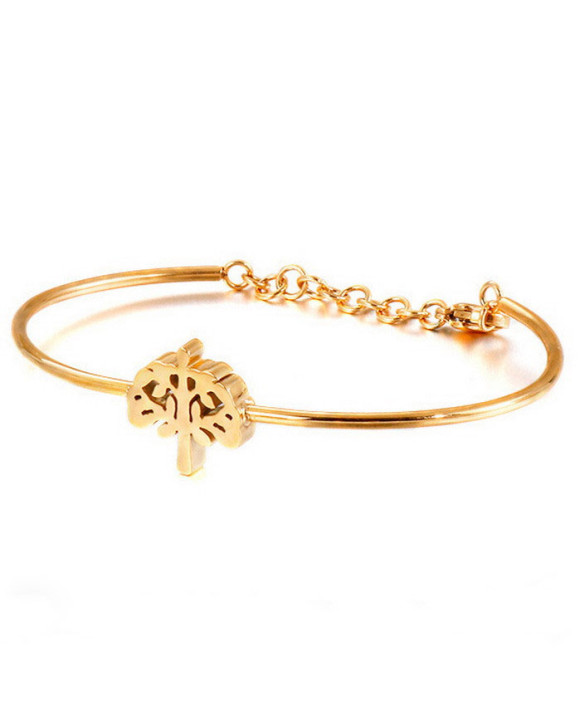 Dámsky pozlátený oceľový náramok strom-312257-20