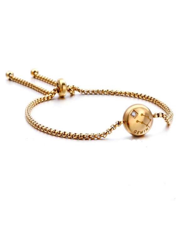 Dámsky oceľový náramok zverokruh Blíženci-254431-20