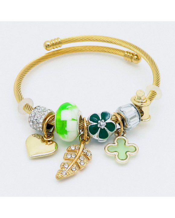 Dámsky pozlátený náramok s príveskami-312235-20