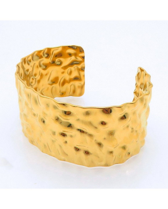 Dámsky široký pozlátený náramok-312240-20