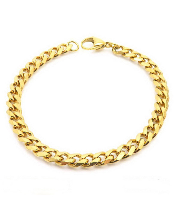 Pánsky oceľový náramok pozlátený-315586-20