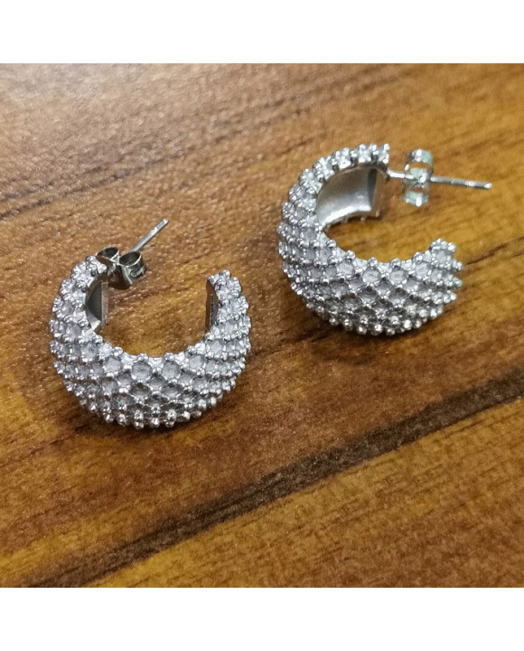 Dámske oceľové náušnice polkruhy-299168-20