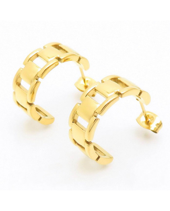 Dámske náušnice oceľové pozlátené-299252-20