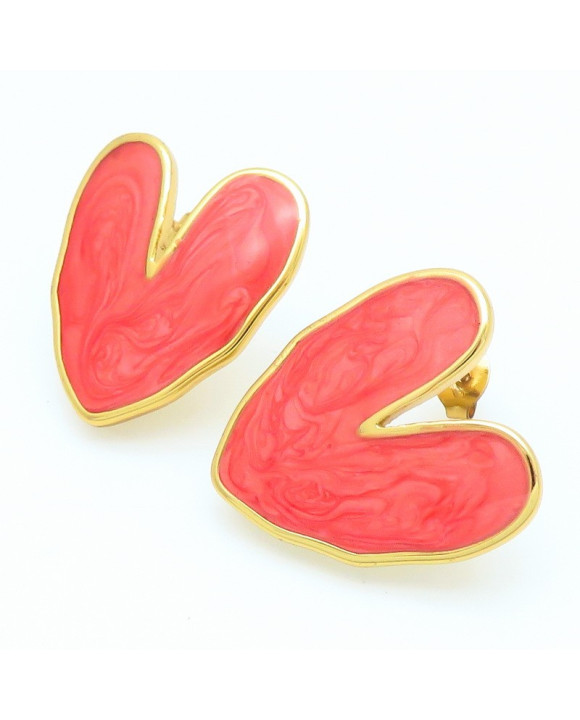 Dámske oceľové náušnice pozlátené LOVE-312467-20