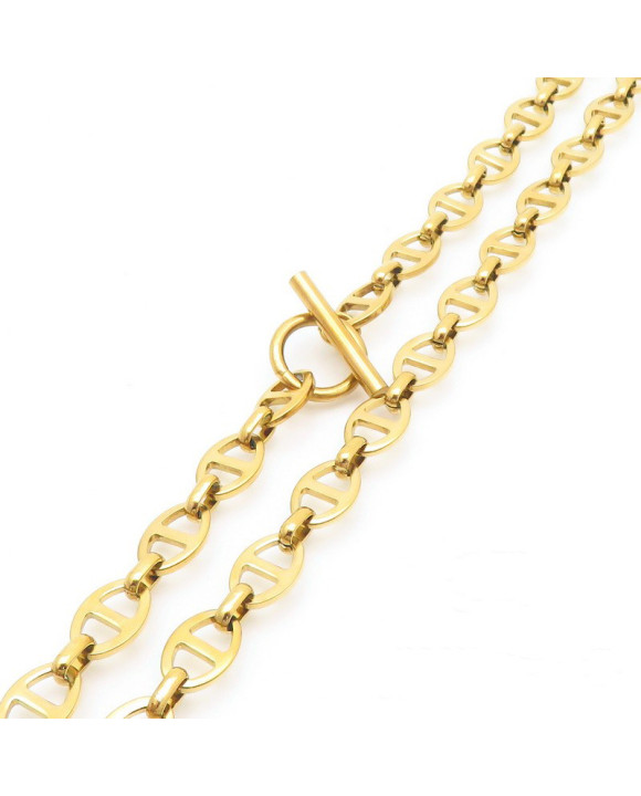Dámska oceľová retiazka pozlátená-315882-20