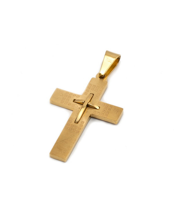 Oceľový pozlátený prívesok 