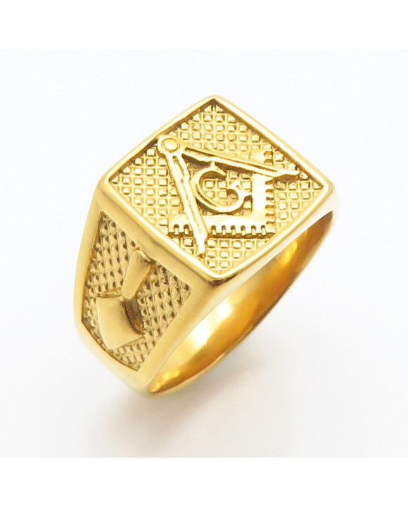 Pánsky pozlátený oceľový prsteň-315849-20