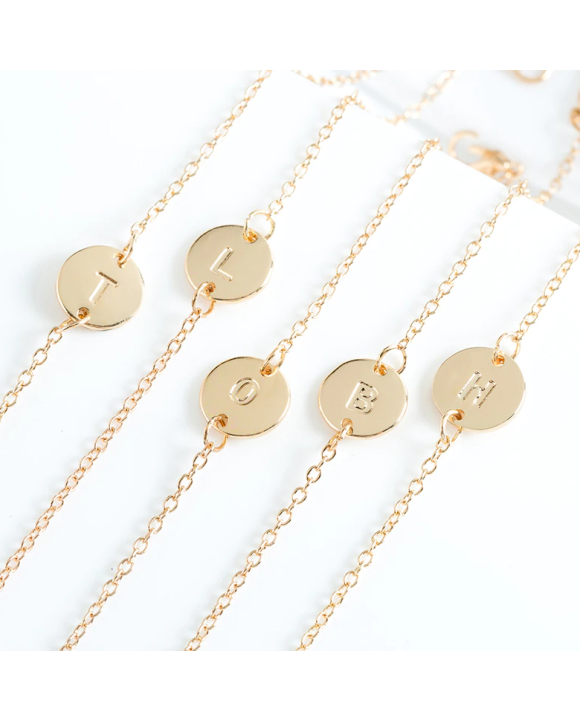 Dámsky pozlátený náramok s písmenkom-233071-20