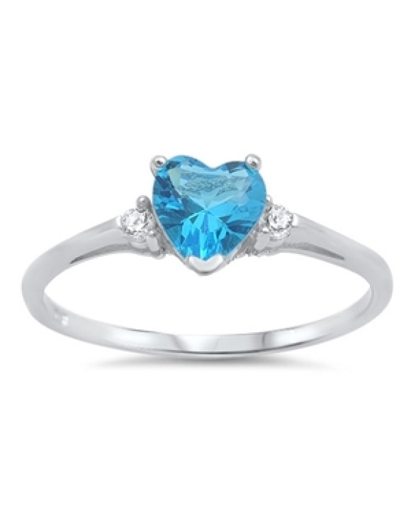 Strieborný prsteň srdiečko