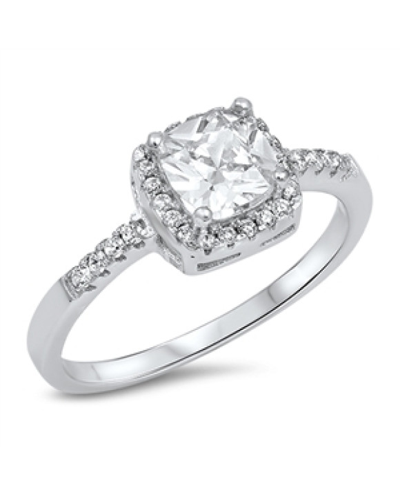 Strieborný prsteň s kamienkami