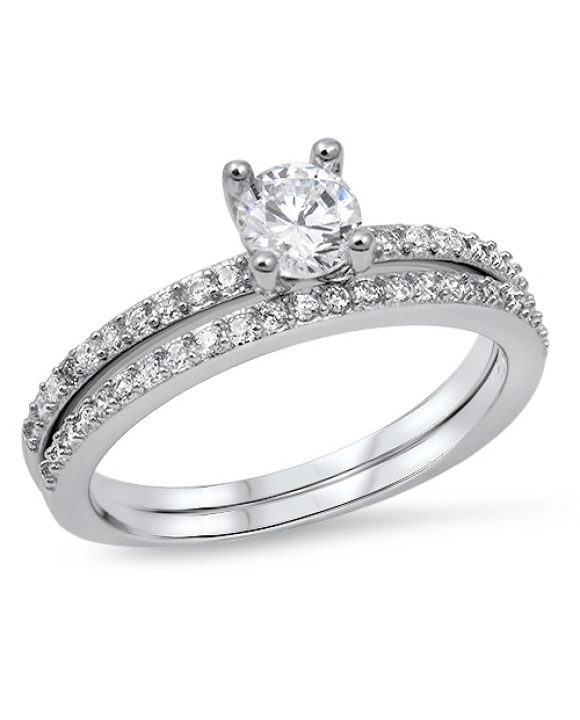 Strieborný dvoj prsteň-292710-20