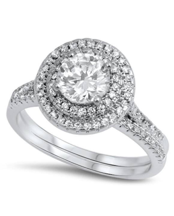 Striebroný dvojprsteň prsteň-294500-20