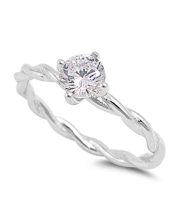 Strieborný prsteň s bezfarebným kamienkom-156385-20