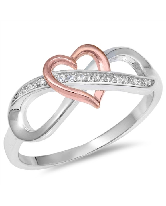 Strieborný prsteň Nekonečno