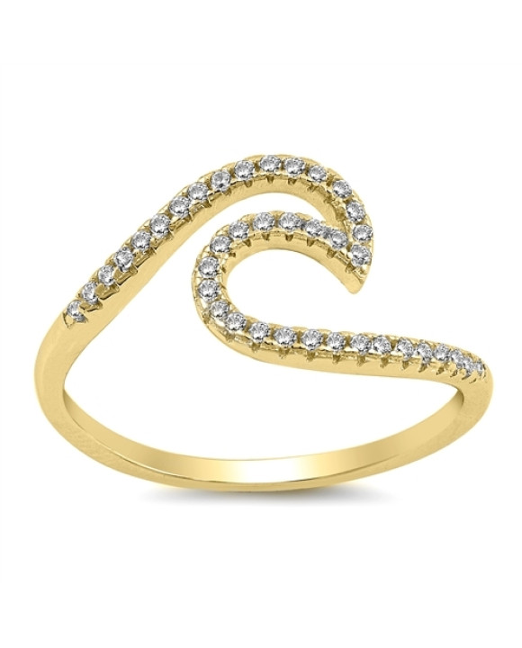 Pozlátený strieborný prsteň