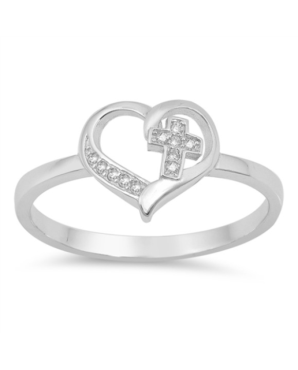 Strieborný prsteň Srdce