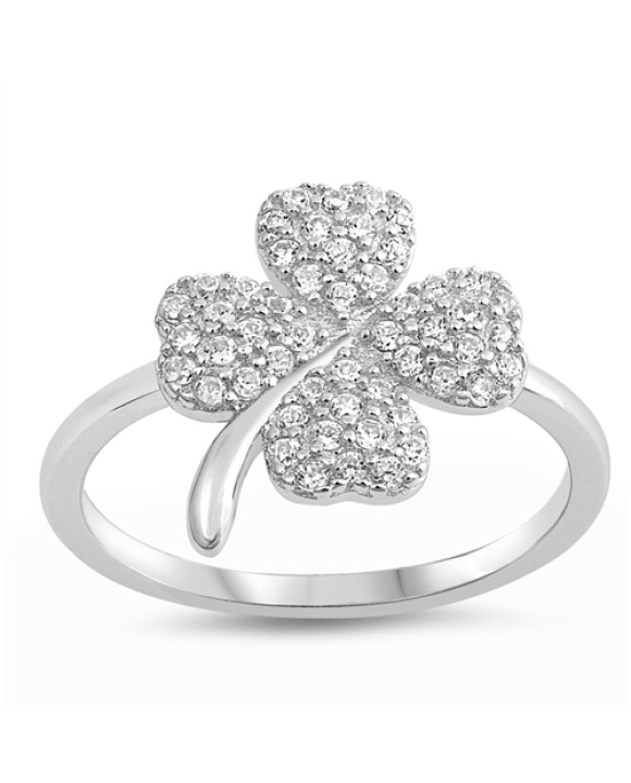 Strieborný prsteň Štvorlístok