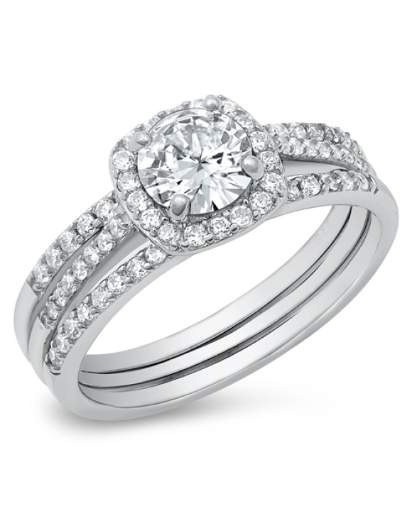 Strieborný trojprsteň prsteň-253731-20