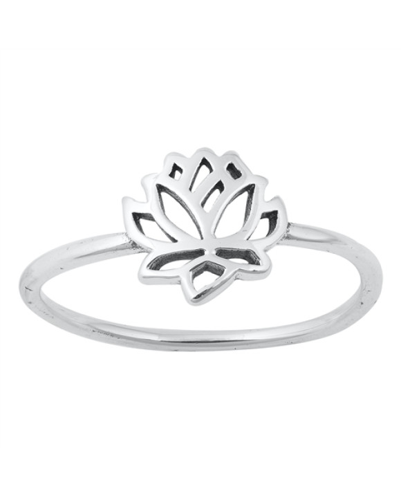 Strieborný prsteň lotosový kvet-221536-20
