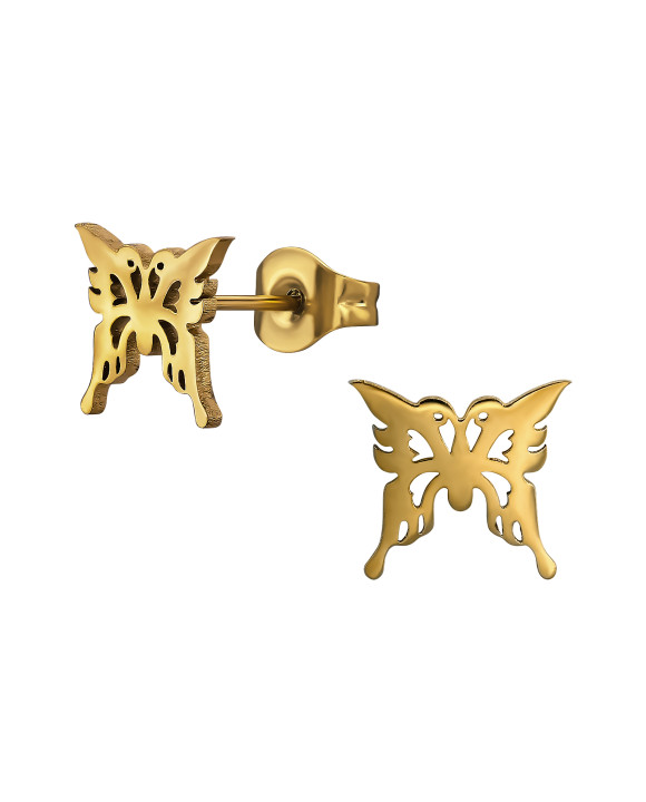 Oceľové náušnice motýľ-313681-20