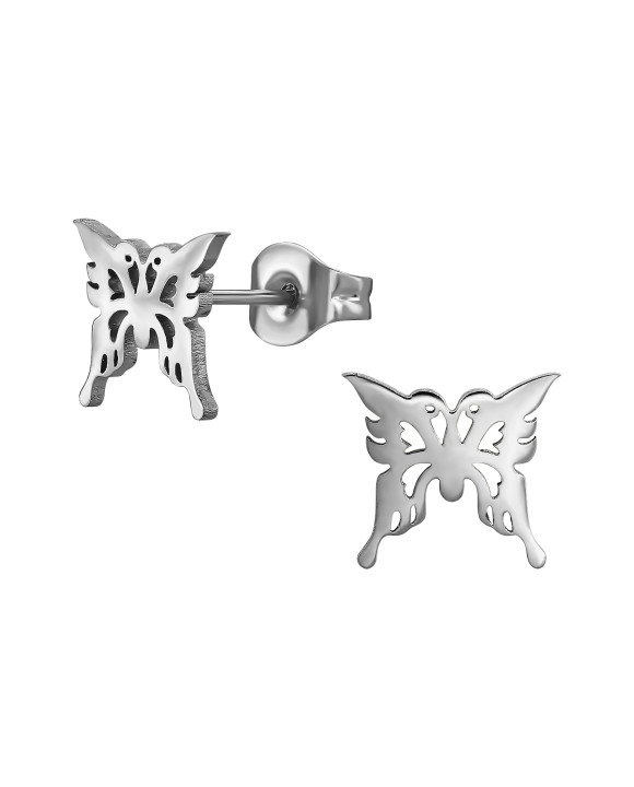 Oceľové náušnice motýľ-313680-20