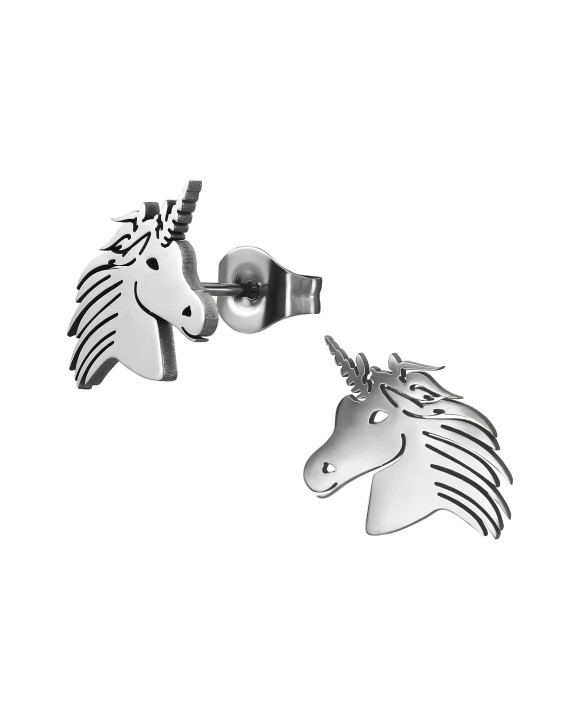 Oceľové náušnice jednorožec-313686-20