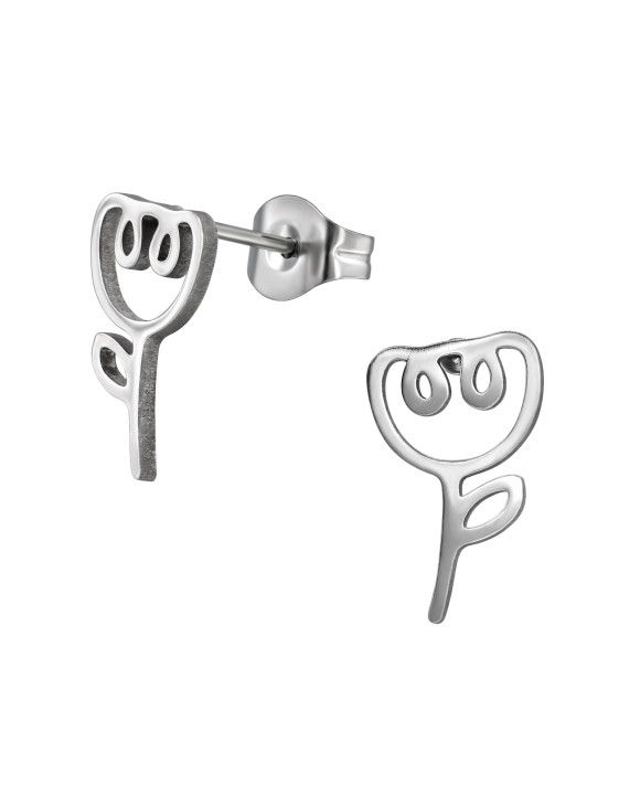 Oceľové náušnice tulipán-313688-20