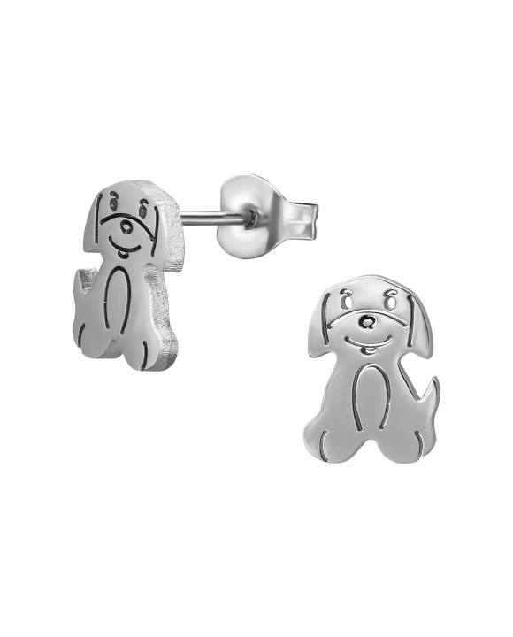 Oceľové náušnice psík-313677-20