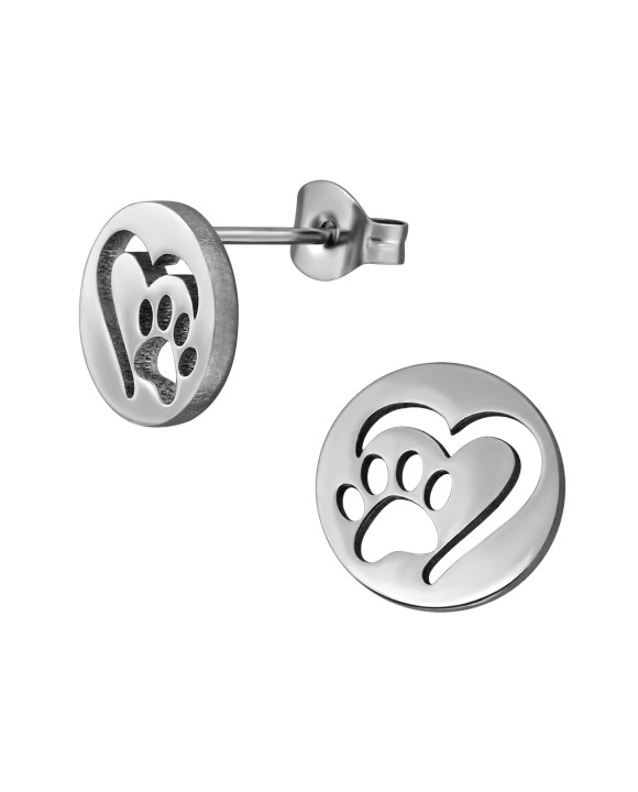 Oceľové náušnice labka-313692-20