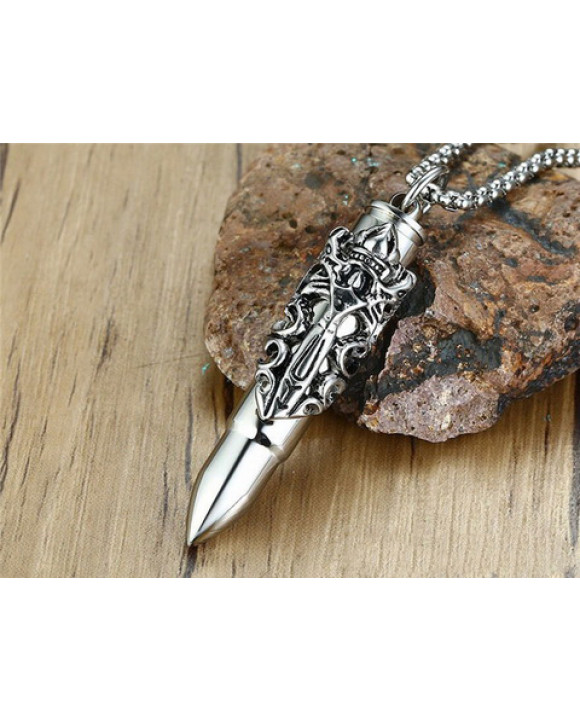 Pánsky oceľový prívesok náboj kapsula-321753-20