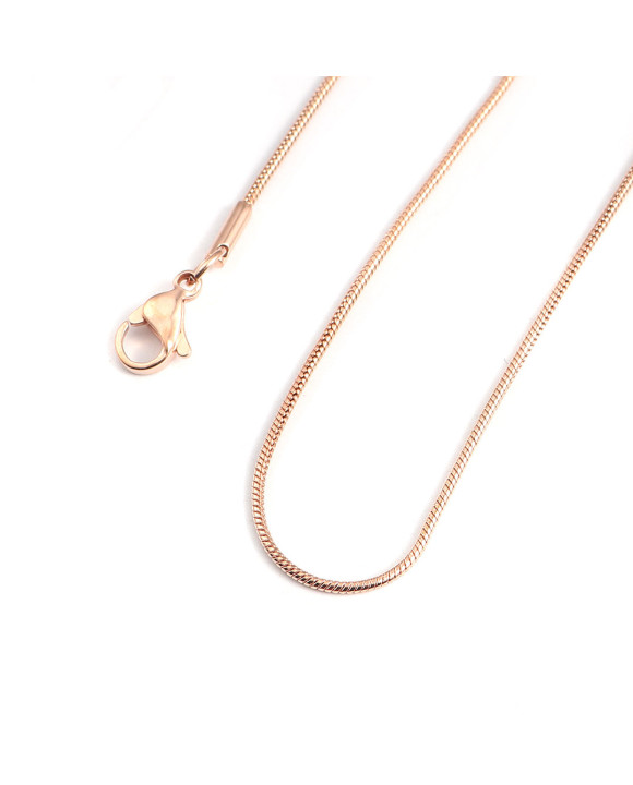 Strieborná retiazka pozlátená ružovým zlatom-235508-20