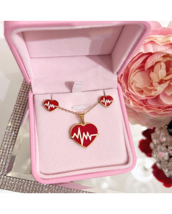 Detská oceľová súprava srdce-276467-20