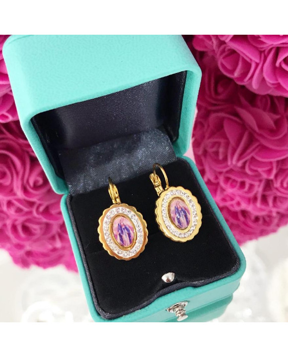 Dámske oceľové náušnice Panna Mária-248078-20