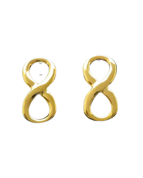 Dámske oceľové náušnice pozlátené nekonečno-272260-20