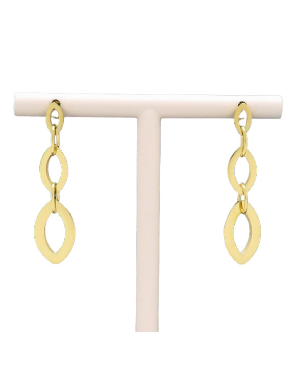 Dámske oceľové pozlátené náušnice visiace-272267-20