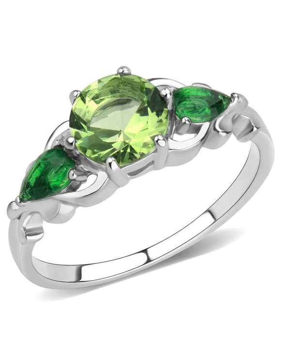 Dámsky oceľový prsteň zelený-315069-20