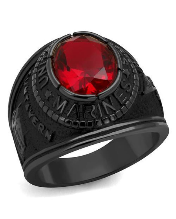 Pánsky počiernený oceľový prsteň-315040-20