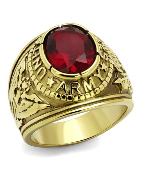 Pánsky pozlátený oceľový prsteň-315033-20