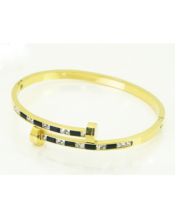 Dámsky oceľový náramok pozlátený-321945-20