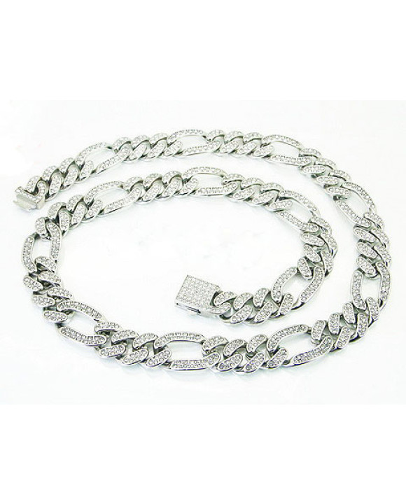 Pánska oceľová retiazka s kryštálom-322177-20