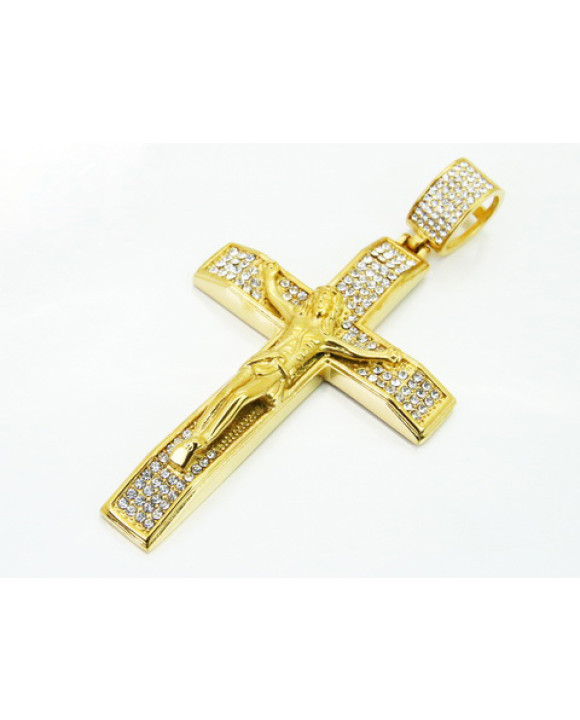 Pánsky oceľový prívesok kríž-321769-20