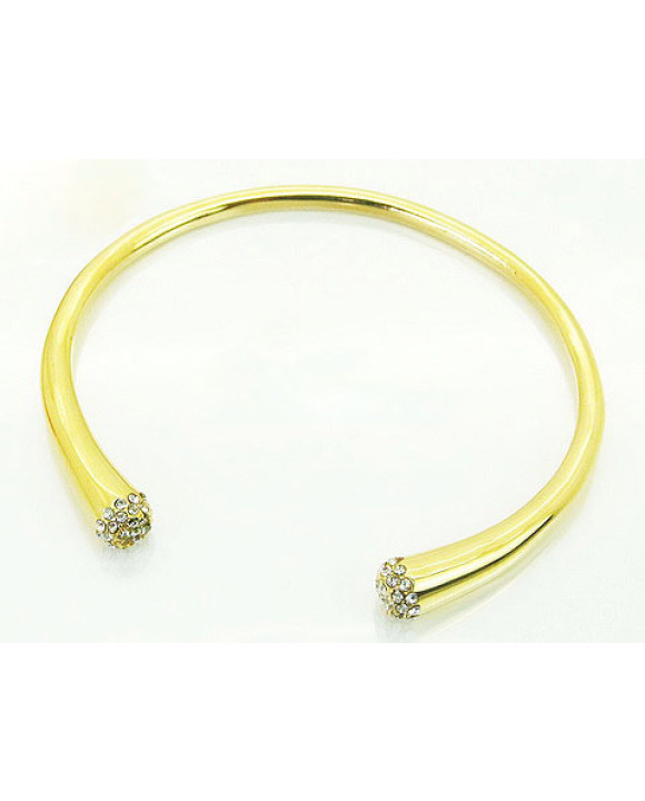 Pevný dámsky oceľový náramok gold-303811-20